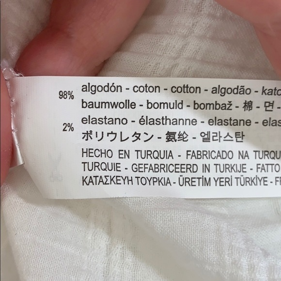 NWT. Zara White Blouse with Puff Sleeves. Size S. - Picture 5 of 7